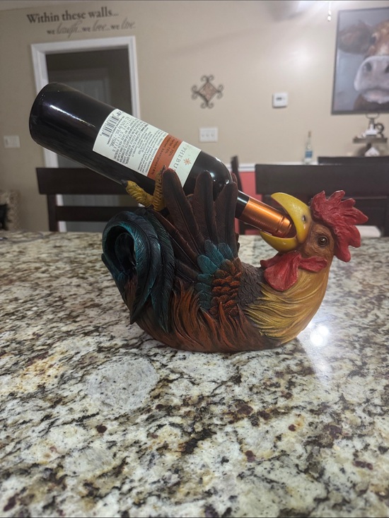 Other - Decorative Rooster Wine Bottle Holder - Multicolor